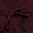 Close up detail of Women's Chelsea Jogger in maroon, featuring a soft knit texture
