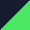 Square divided into two triangles, one navy, the other lime green