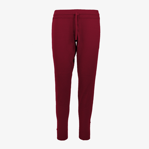 Red Women's Chelsea Jogger pants against a white backdrop