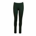 Dark green women's jogger pants without a drawstring on white background