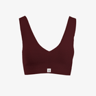 Maroon Women's Lena Sports Bra with a no seam, comfortable fit