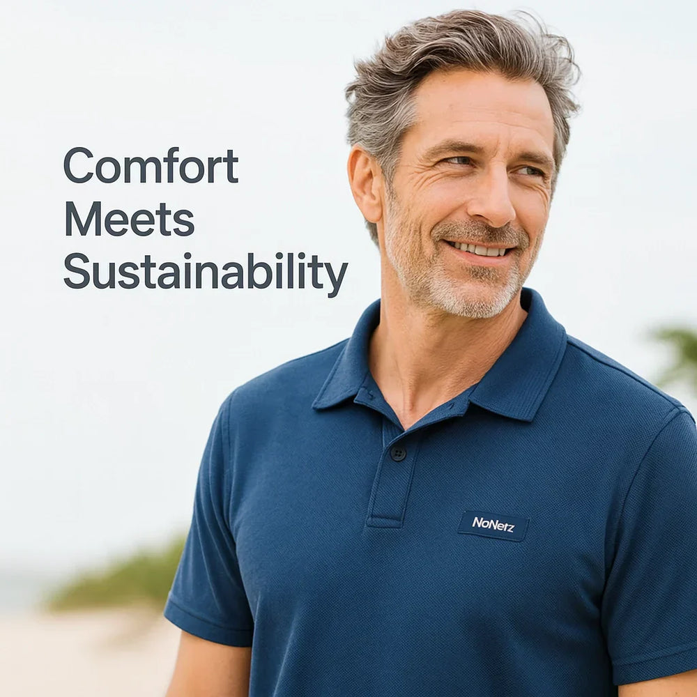 Man in a blue NoNetz polo