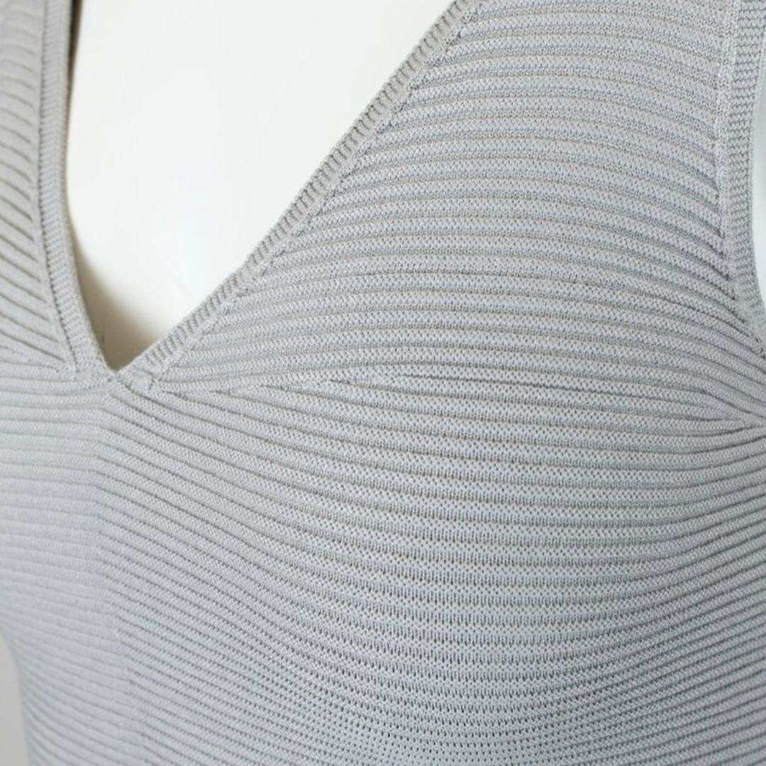 comfortable fashion womens v neck gray