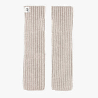 Unisex merino wool fingerless tube gloves arm warmers seamless NYC knit in tan