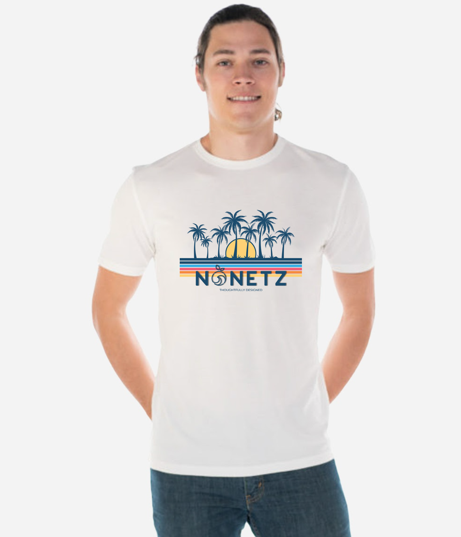 Man wearing a white tshirt