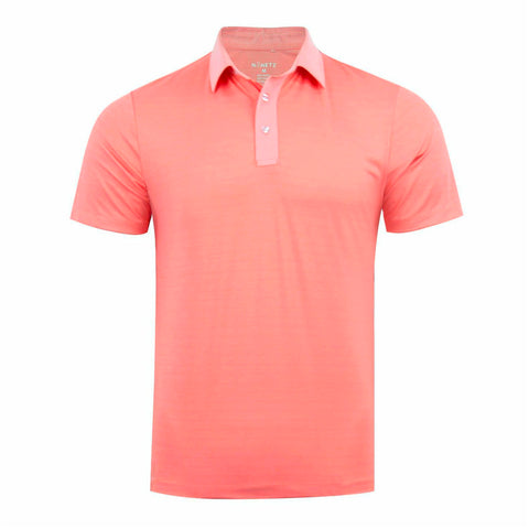 Mens Pink Polo Front
