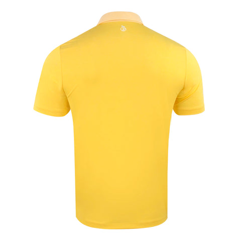 Back of Mens Polo in Yellow