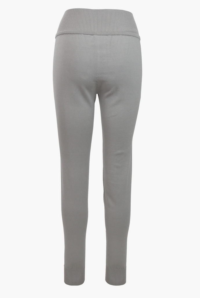 Back shot of gray joggers for women
