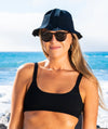sustainable womens clothing hat and black bikini