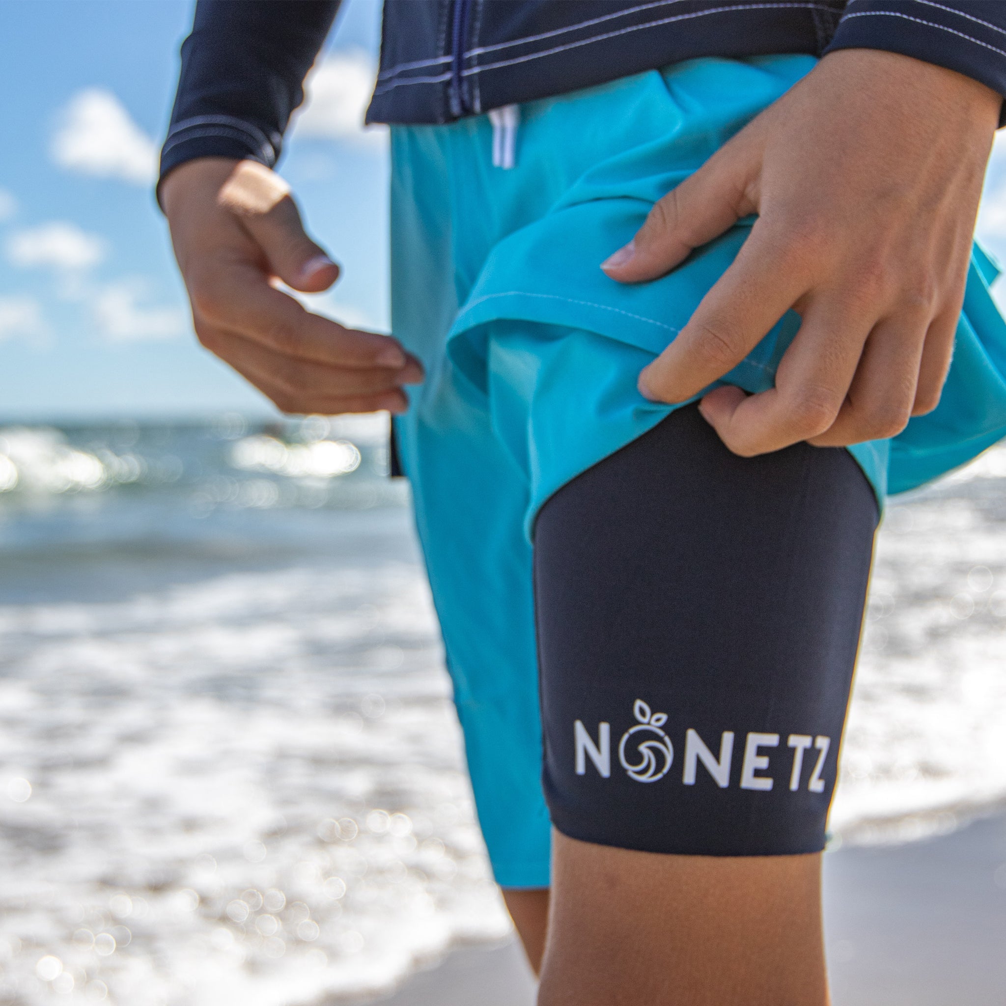  NONETZ Anti-Chafe Boy's Swim Trunks No Mesh & No Net